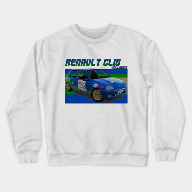 Renault Clio Williams Crewneck Sweatshirt by PjesusArt